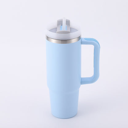 Cross-border Manufacturer New Model40oz Ice Tyrant Cup with Handle for Cross-Border304Stainless steel thermos cup with straw car cup