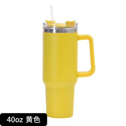Cross-border Manufacturer New Model40oz Ice Tyrant Cup with Handle for Cross-Border304Stainless steel thermos cup with straw car cup