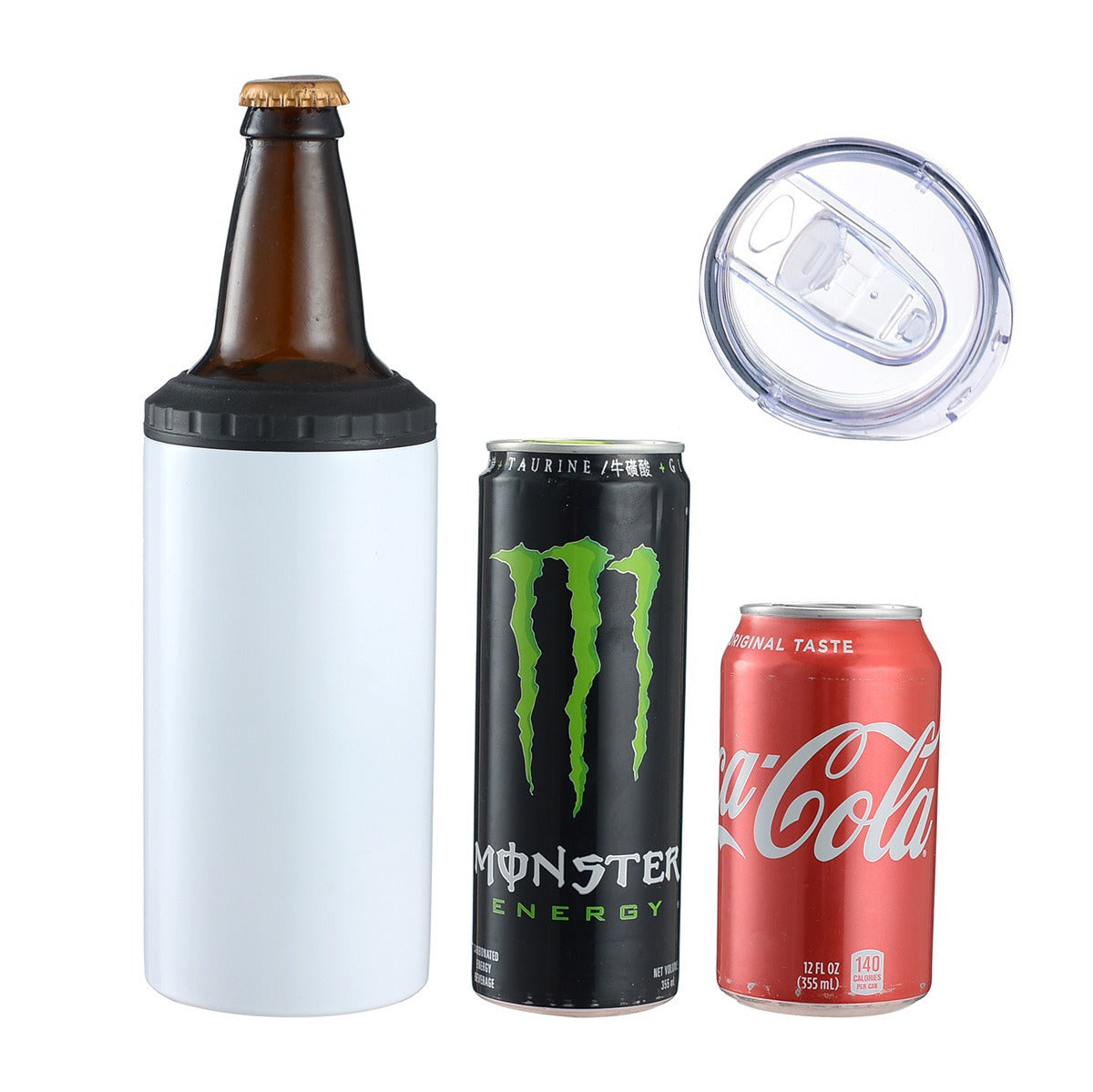 Simple Car-Mounted Straight Outdoor Sublimation Beer Cup In Stock Multi-Functional16oz Double Lid Insulated Cold Storage Cup
