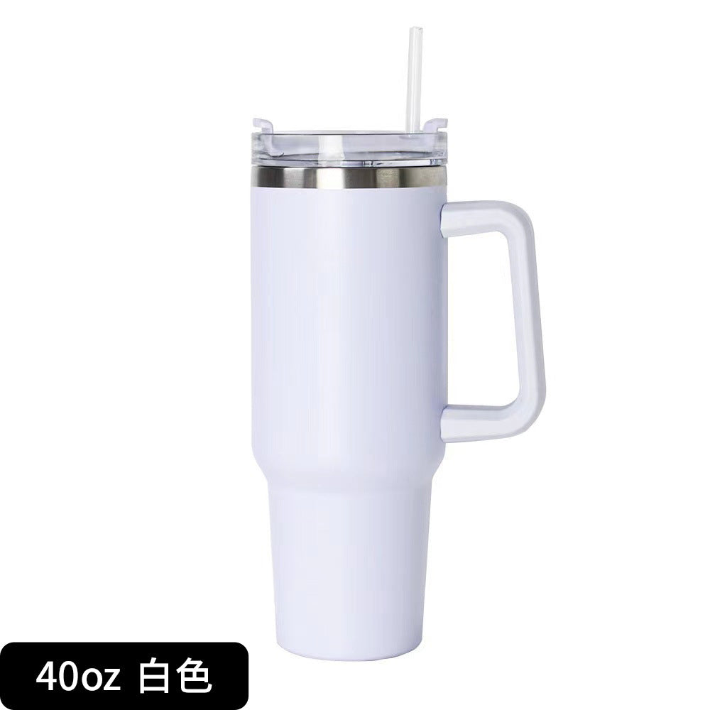 Cross-border Manufacturer New Model40oz Ice Tyrant Cup with Handle for Cross-Border304Stainless steel thermos cup with straw car cup