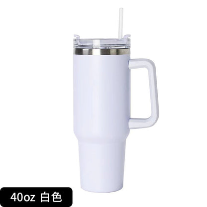 Cross-border Manufacturer New Model40oz Ice Tyrant Cup with Handle for Cross-Border304Stainless steel thermos cup with straw car cup
