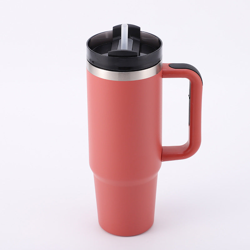 Cross-border Manufacturer New Model40oz Ice Tyrant Cup with Handle for Cross-Border304Stainless steel thermos cup with straw car cup