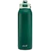 Insulated Stainless Steel Water Bottle with Two-Way Spout, Built-In Straw and Bucket Handle, Made for Travel, School, and Sports, 40oz, BPA Free, Leak Proof, Foggy Tide