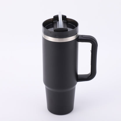 Cross-border Manufacturer New Model40oz Ice Tyrant Cup with Handle for Cross-Border304Stainless steel thermos cup with straw car cup