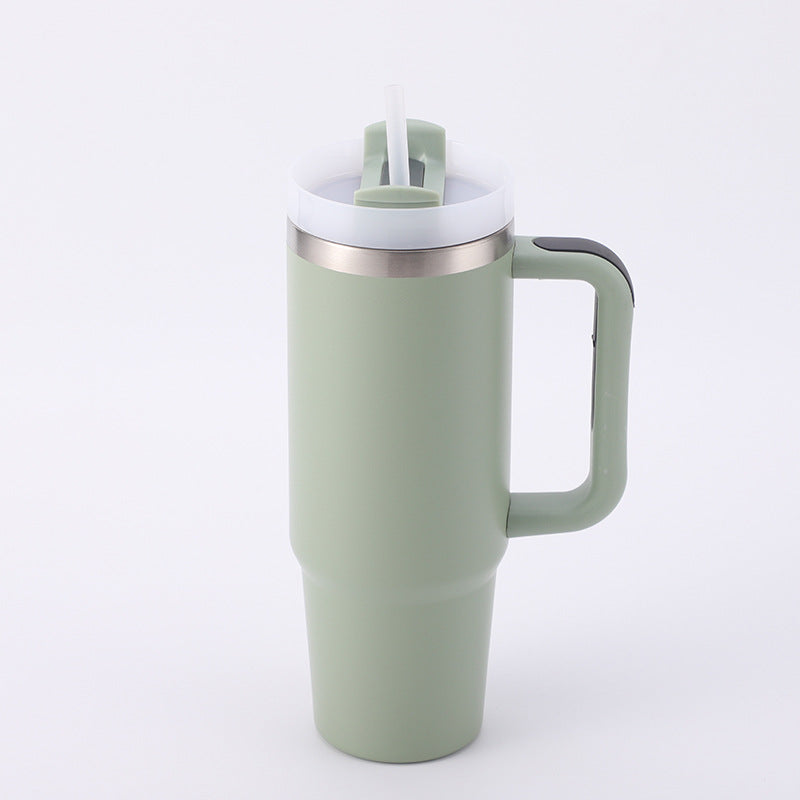 Cross-border Manufacturer New Model40oz Ice Tyrant Cup with Handle for Cross-Border304Stainless steel thermos cup with straw car cup