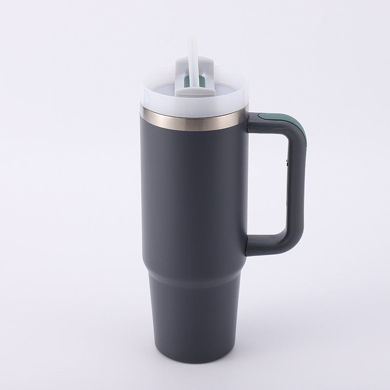 Cross-border Manufacturer New Model40oz Ice Tyrant Cup with Handle for Cross-Border304Stainless steel thermos cup with straw car cup
