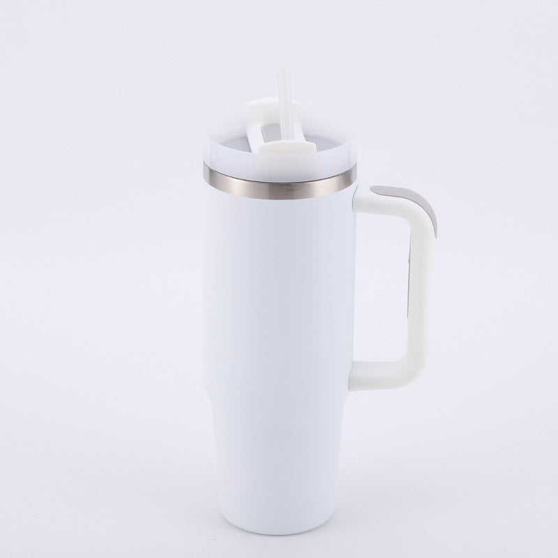 Cross-border Manufacturer New Model40oz Ice Tyrant Cup with Handle for Cross-Border304Stainless steel thermos cup with straw car cup