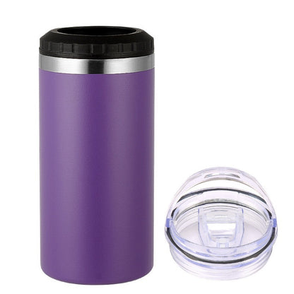 Simple Car-Mounted Straight Outdoor Sublimation Beer Cup In Stock Multi-Functional16oz Double Lid Insulated Cold Storage Cup