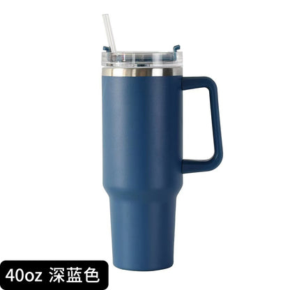Cross-border Manufacturer New Model40oz Ice Tyrant Cup with Handle for Cross-Border304Stainless steel thermos cup with straw car cup