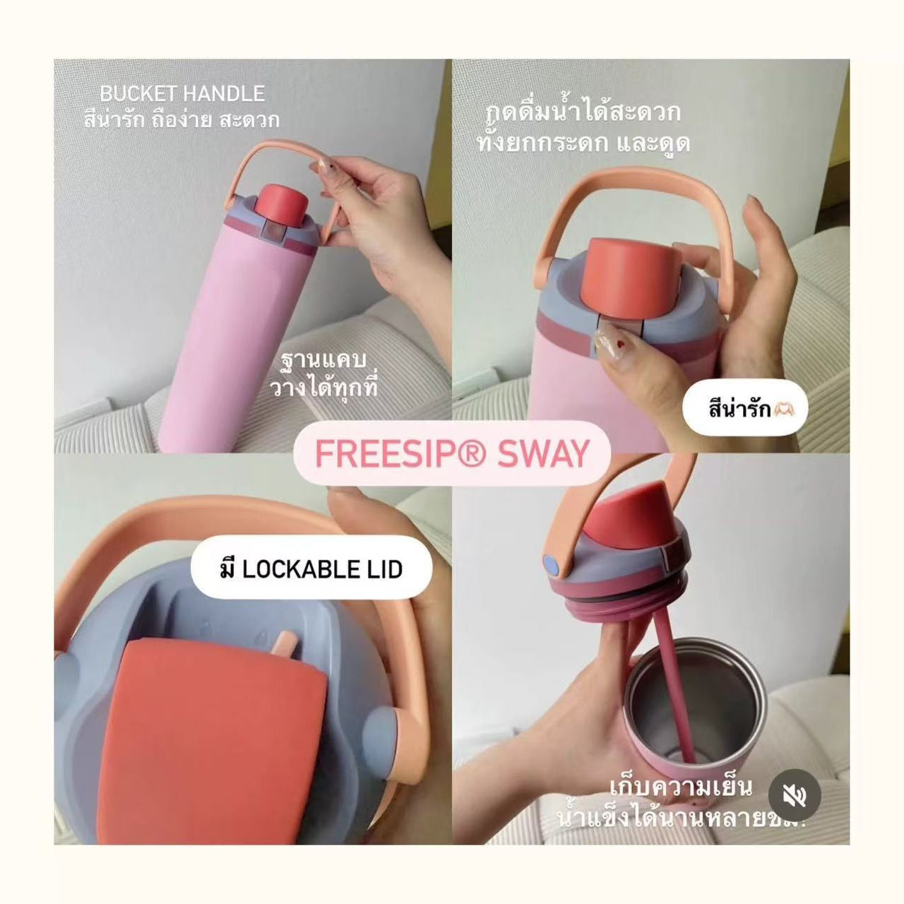 New Large Capacity30oz Portable Fruit Cup304Stainless Steel Vacuum Insulated Cup Outdoor Portable Straw Cup