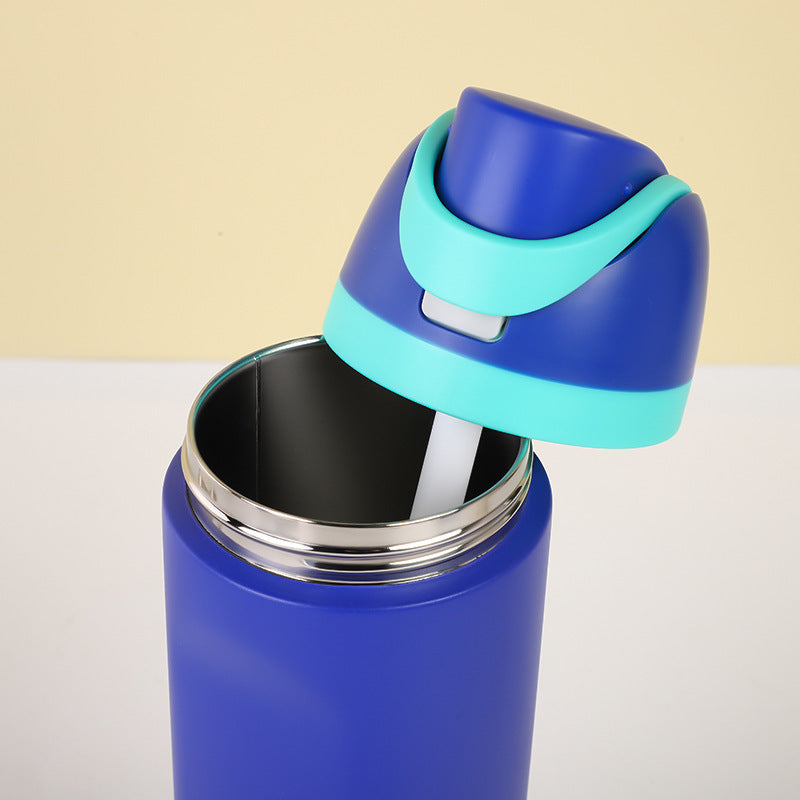 Cross-border New Fruit Cup304Stainless Steel Insulated Cup Large Capacity Double Drinking Cup Portable Car Sports Water Bottle