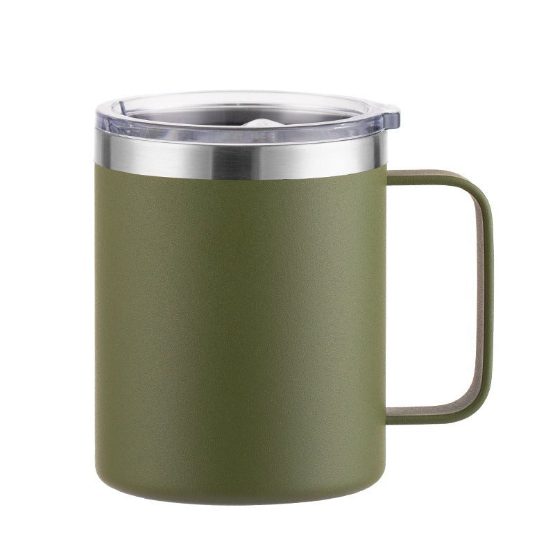 12oz Handle Spray Plastic Sublimation Mug with Handle Print log In-stock Export304Stainless Steel Handle Cup