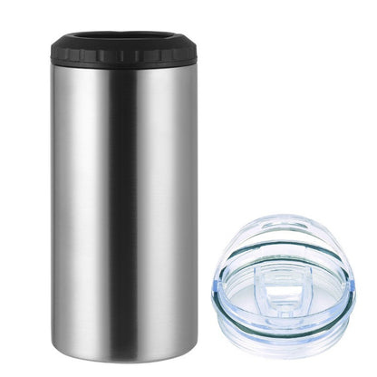 Simple Car-Mounted Straight Outdoor Sublimation Beer Cup In Stock Multi-Functional16oz Double Lid Insulated Cold Storage Cup