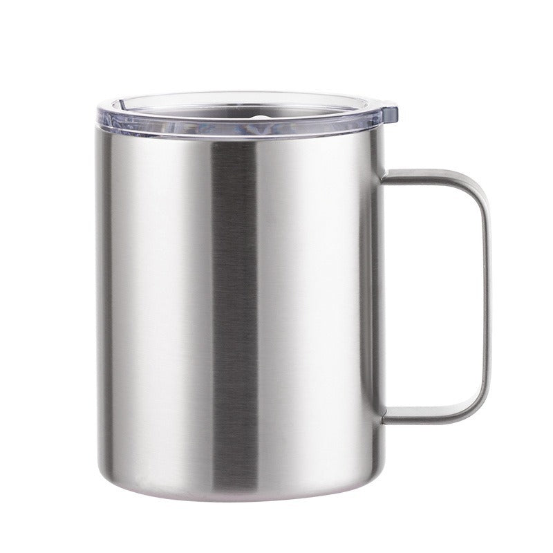 12oz Handle Spray Plastic Sublimation Mug with Handle Print log In-stock Export304Stainless Steel Handle Cup