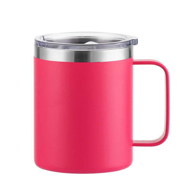 12oz Handle Spray Plastic Sublimation Mug with Handle Print log In-stock Export304Stainless Steel Handle Cup
