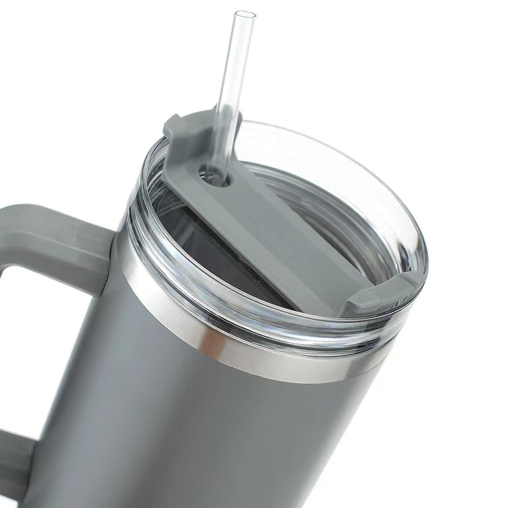 Cross-border Manufacturer New Model40oz Ice Tyrant Cup with Handle for Cross-Border304Stainless steel thermos cup with straw car cup