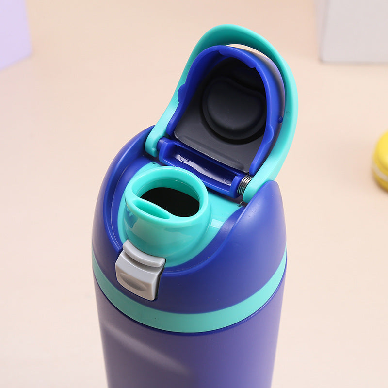 Cross-border New Fruit Cup304Stainless Steel Insulated Cup Large Capacity Double Drinking Cup Portable Car Sports Water Bottle