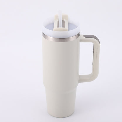 Cross-border Manufacturer New Model40oz Ice Tyrant Cup with Handle for Cross-Border304Stainless steel thermos cup with straw car cup