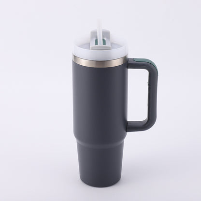 Cross-border Manufacturer New Model40oz Ice Tyrant Cup with Handle for Cross-Border304Stainless steel thermos cup with straw car cup