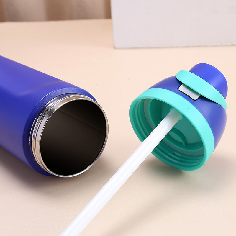 Cross-border New Fruit Cup304Stainless Steel Insulated Cup Large Capacity Double Drinking Cup Portable Car Sports Water Bottle