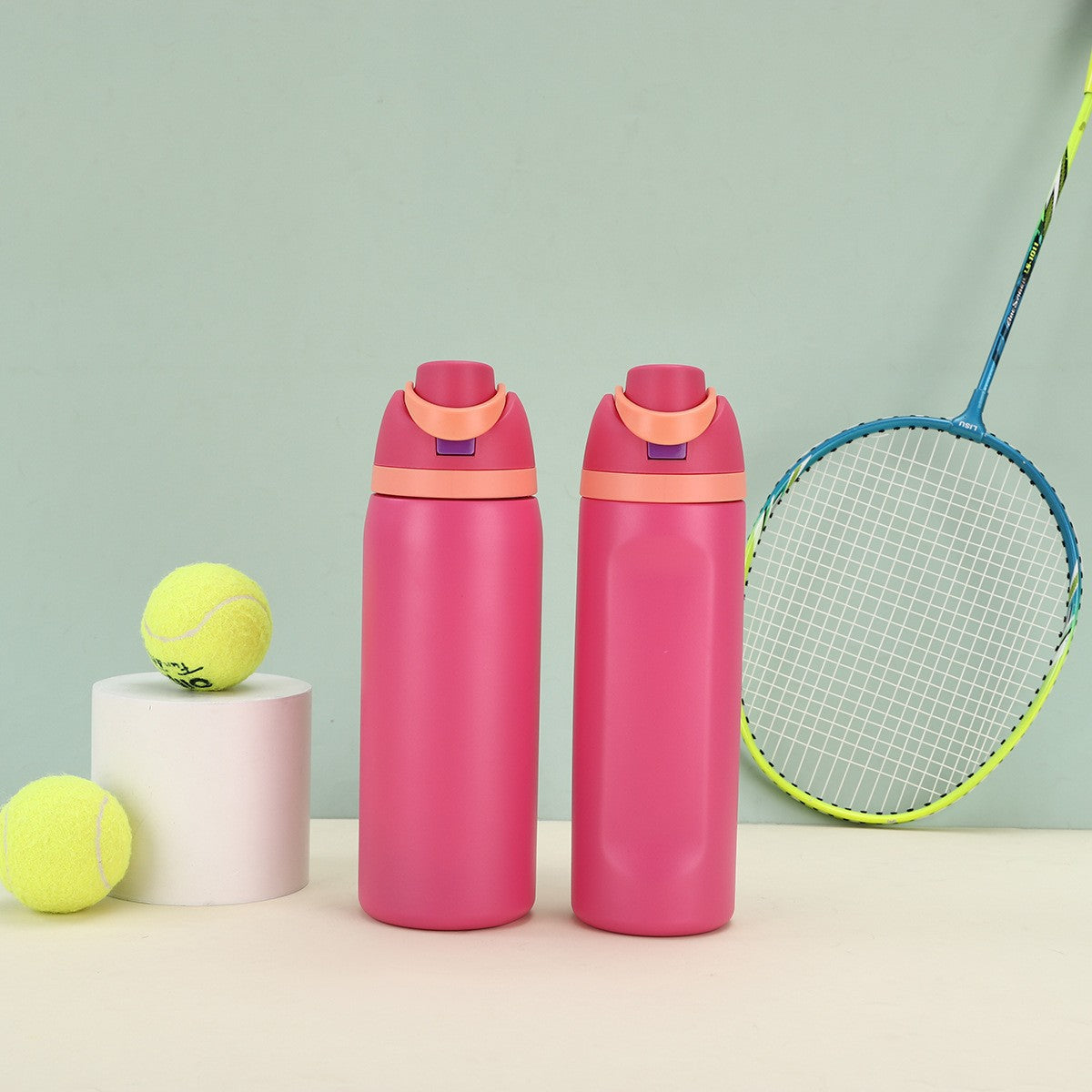 Cross-border New Fruit Cup304Stainless Steel Insulated Cup Large Capacity Double Drinking Cup Portable Car Sports Water Bottle