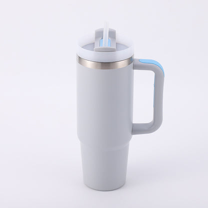 Cross-border Manufacturer New Model40oz Ice Tyrant Cup with Handle for Cross-Border304Stainless steel thermos cup with straw car cup