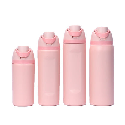 Cross-border New Fruit Cup304Stainless Steel Insulated Cup Large Capacity Double Drinking Cup Portable Car Sports Water Bottle