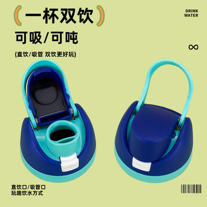 Cross-border New Fruit Cup304Stainless Steel Insulated Cup Large Capacity Double Drinking Cup Portable Car Sports Water Bottle