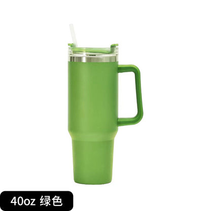 Cross-border Manufacturer New Model40oz Ice Tyrant Cup with Handle for Cross-Border304Stainless steel thermos cup with straw car cup