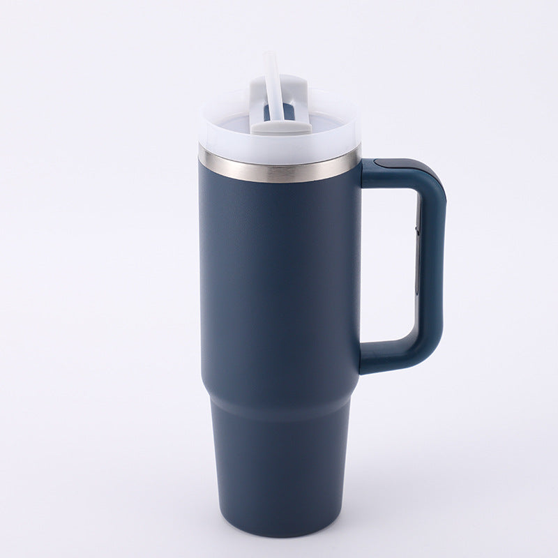 Cross-border Manufacturer New Model40oz Ice Tyrant Cup with Handle for Cross-Border304Stainless steel thermos cup with straw car cup
