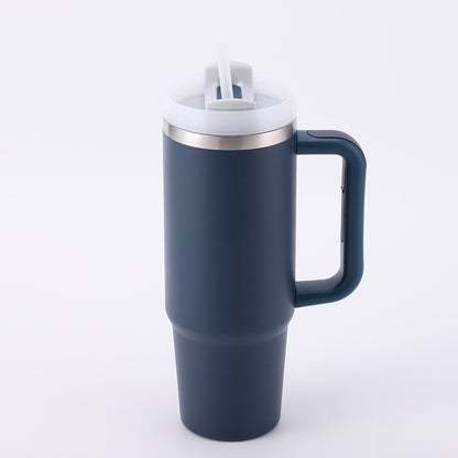 Cross-border Manufacturer New Model40oz Ice Tyrant Cup with Handle for Cross-Border304Stainless steel thermos cup with straw car cup