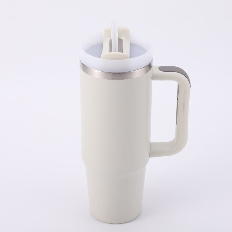 Cross-border Manufacturer New Model40oz Ice Tyrant Cup with Handle for Cross-Border304Stainless steel thermos cup with straw car cup