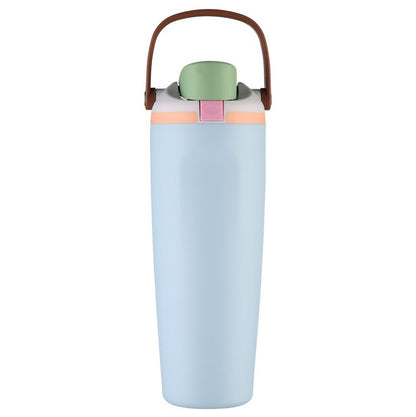 New Large Capacity30oz Portable Fruit Cup304Stainless Steel Vacuum Insulated Cup Outdoor Portable Straw Cup