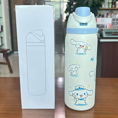 Cross-border New Fruit Cup304Stainless Steel Insulated Cup Large Capacity Double Drinking Cup Portable Car Sports Water Bottle
