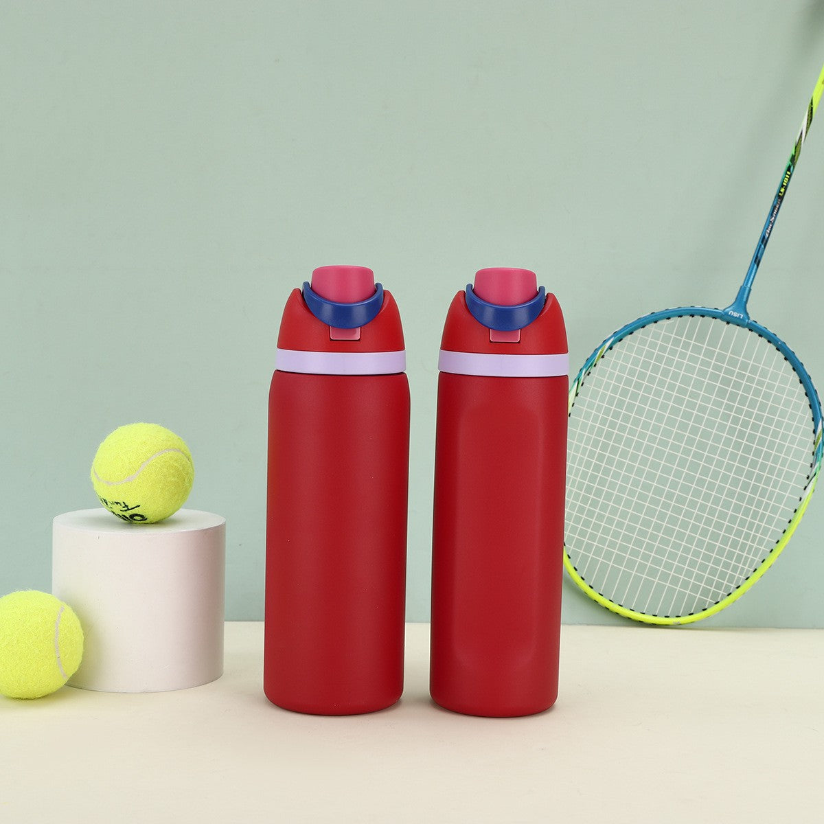 Cross-border New Fruit Cup304Stainless Steel Insulated Cup Large Capacity Double Drinking Cup Portable Car Sports Water Bottle