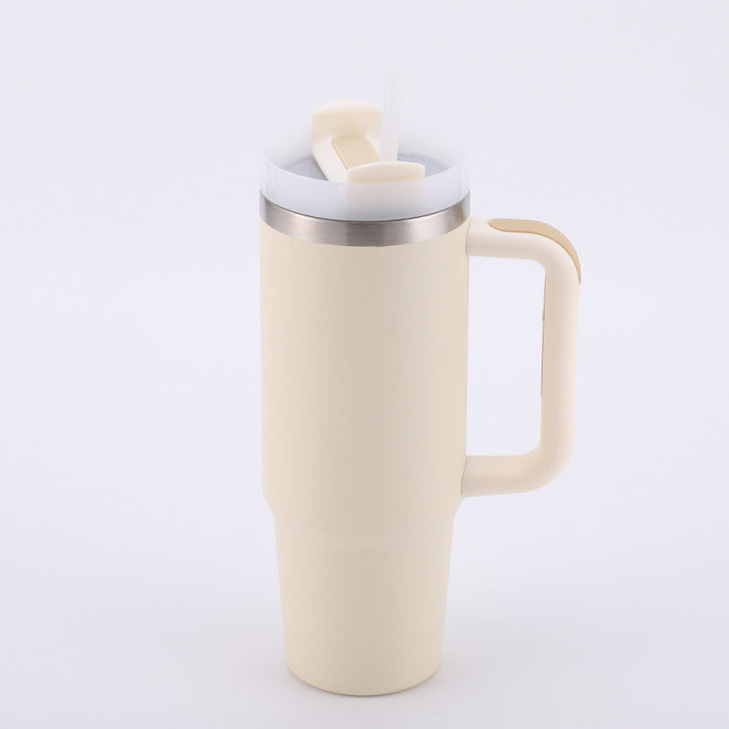 Cross-border Manufacturer New Model40oz Ice Tyrant Cup with Handle for Cross-Border304Stainless steel thermos cup with straw car cup