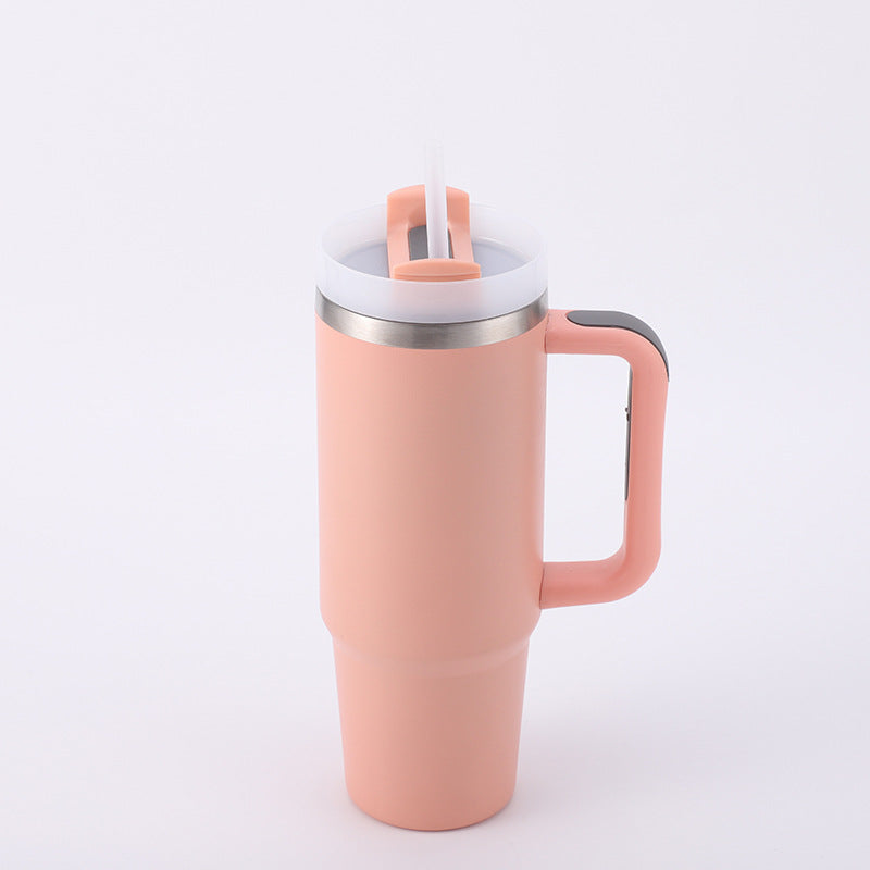 Cross-border Manufacturer New Model40oz Ice Tyrant Cup with Handle for Cross-Border304Stainless steel thermos cup with straw car cup