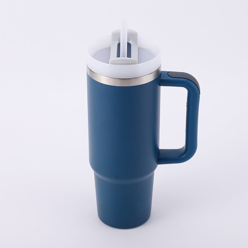Cross-border Manufacturer New Model40oz Ice Tyrant Cup with Handle for Cross-Border304Stainless steel thermos cup with straw car cup