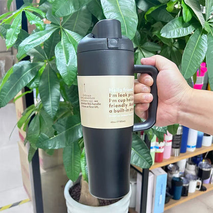 Cross-border New Fruit Cup304Stainless Steel Insulated Cup Large Capacity Double Drinking Cup Portable Car Sports Water Bottle